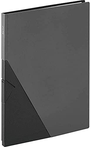 King Jim Clear File Jiritsu 20-Pocket A4 Vertical Black 8832-BK