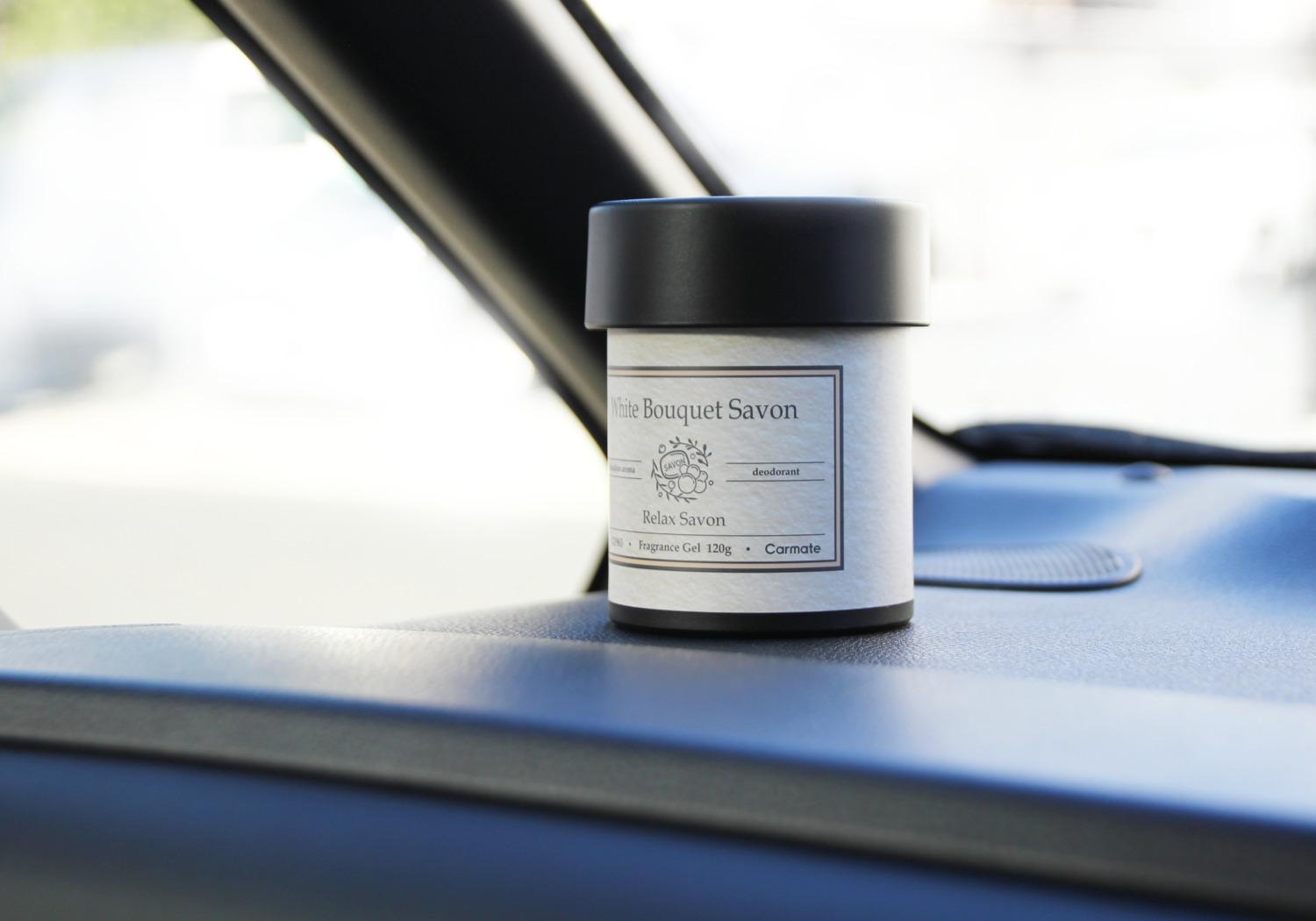 CARMATE Air Freshener [Lily Soap Scent] Gel Type for Cars & Rooms - Fragrance Lasts Approx. 60 Days - Relaxing Soap Scent G1962