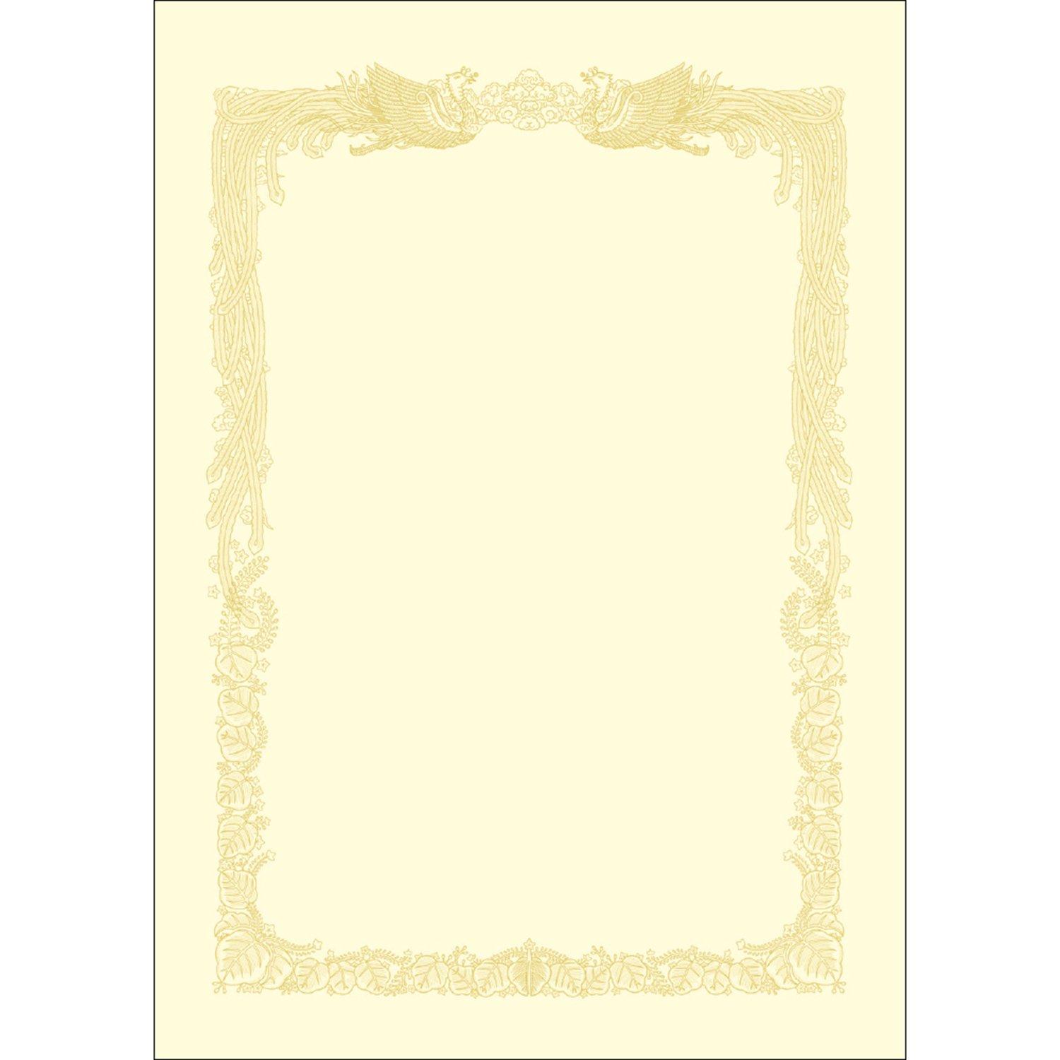 Sasagawa Award Certificate Paper Taka Brand OA Compatible Horizontal Writing Cream A3 Size 10 Sheets 10-1088