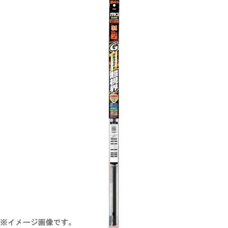 SOFT99 glaco Wiper Replacement Blade glaco Wiper Graphite Ultra-Clear G-109 Automotive Wiper Blade Length: 550mm Rubber Width: 8.6mm Wide Type / Compatible with Design Wipers / No Bar-Tebura (Flat Spring) Ultra-Clear 05109
