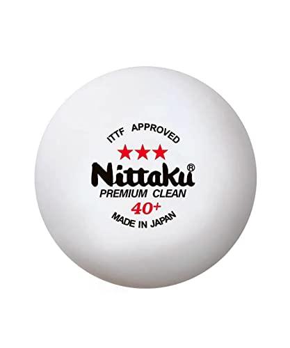 Nittaku Table Tennis Ball 3-Star Premium Clean 3-Pack Antiviral & Antibacterial International Table Tennis Federation Official Ball Made in Japan NB1700