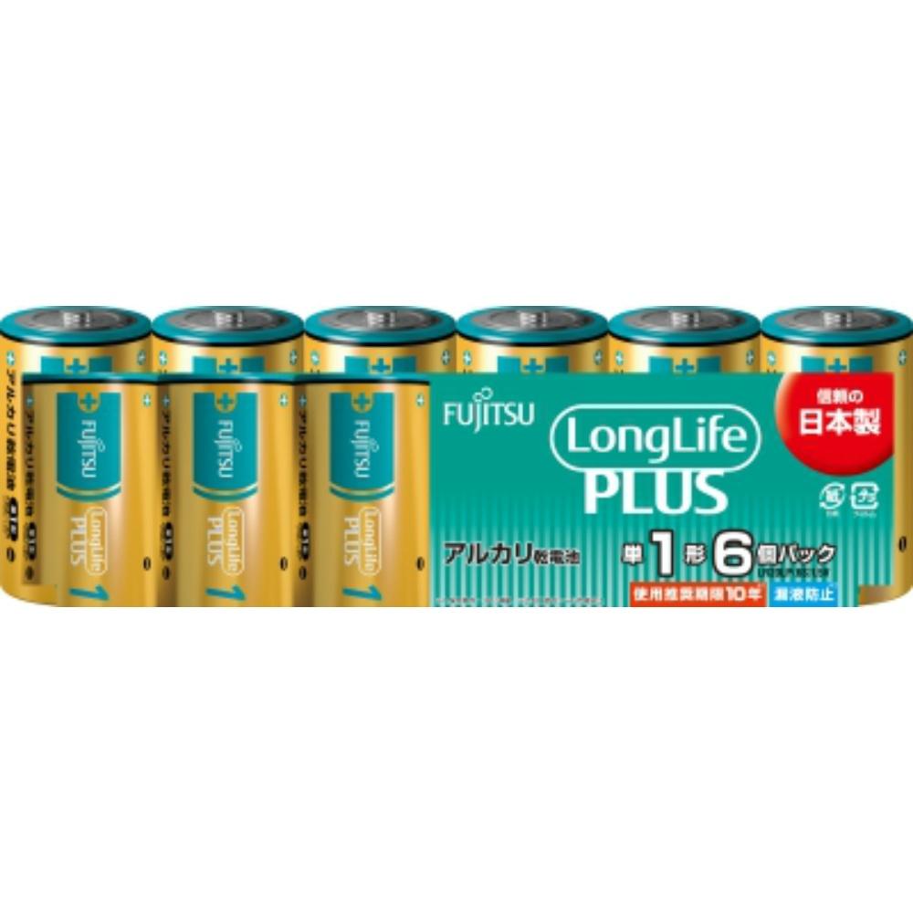 FDK Corporation Fujitsu Alkaline Dry Cell Battery Size D Long Life Plus 6-Pack LR20LP(6S)