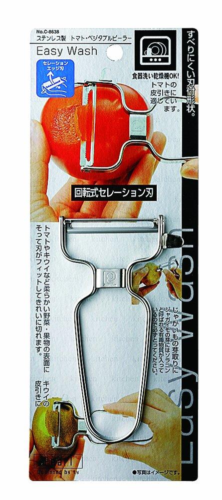 Pearl Metal Easy Wash Stainless Steel Tomato & Vegetable Peeler C-8638