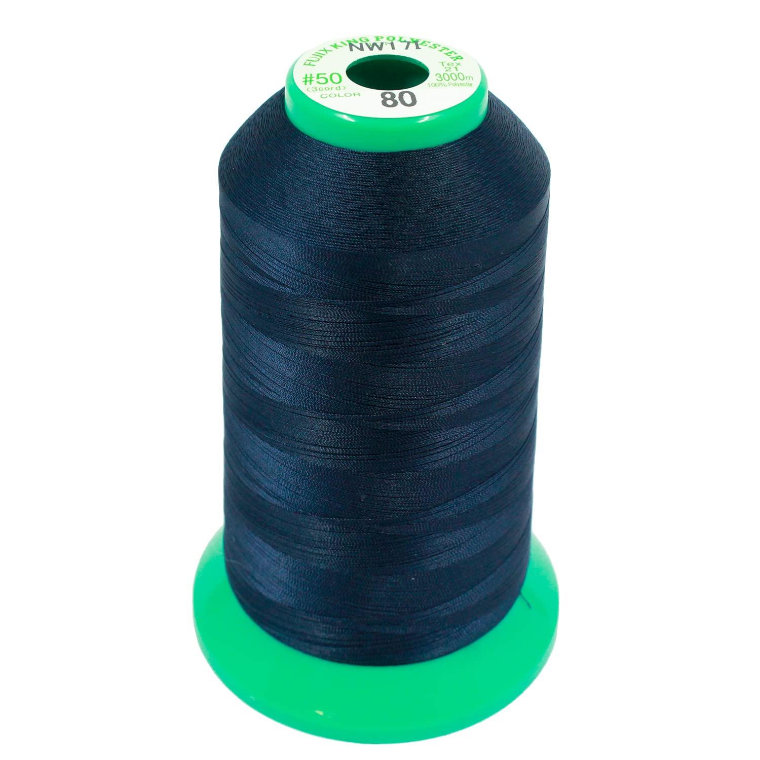 FUJIX Industrial King Polyester Sewing Thread No. 50 Standard Weight 3000m col.80