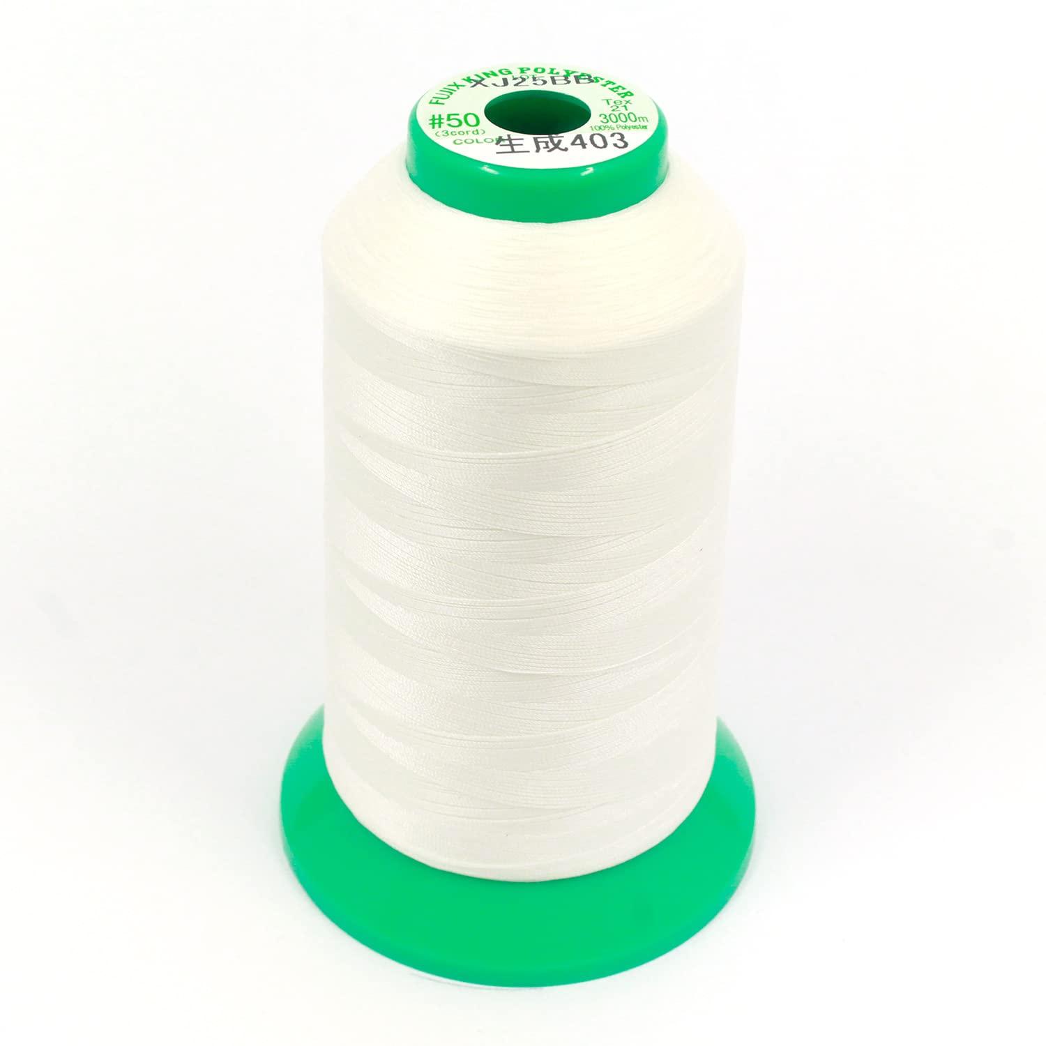 FUJIX Industrial King Polyester Sewing Thread No. 50 Standard Weight 3000m col.403 Natural