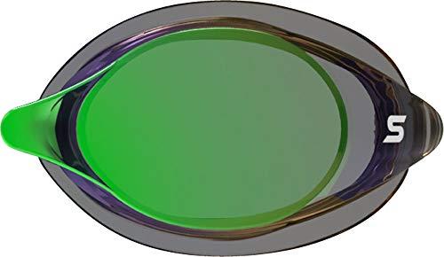 SWANS Japanese-made Swimming Goggles Prescription Lenses SRCL-7M EMSK Smoke × Emerald Mirror S-5.00 Racing Non-Cushion Adult Lens Only