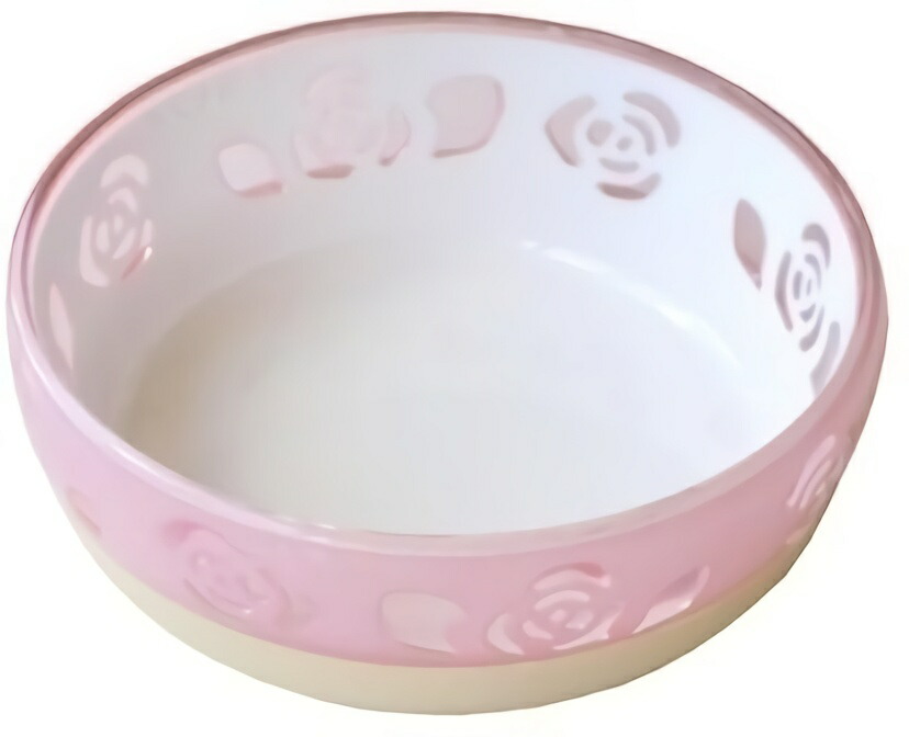 Petz Route Delicious-Looking Cat Bowl Mini Pink Rose