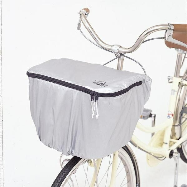 Kawasumi Seisakusyo Bicycle Zipper-Style Basket Cover Front Type KW-210 Silver