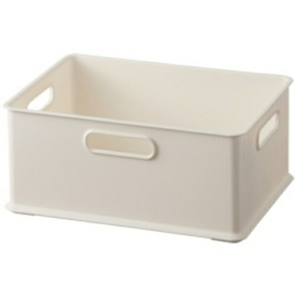 Sanka Inbox “Perfect Fit for Color Boxes” Storage Box S Size White (Width 26.4 × Depth 19.2 × Height 12cm) 3-Sided Handles Stackable Stylish Drawer Made in Japan inbox storage case squ+ NIB-SWH