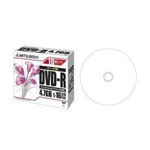 Mitsubishi Chemical Media DVD-R for Data, Write-Once, 4.7GB, 1x-16x Speed, 10-Pack with 5mm Cases (Transparent), IJ Compatible (White) DHR47JPP10