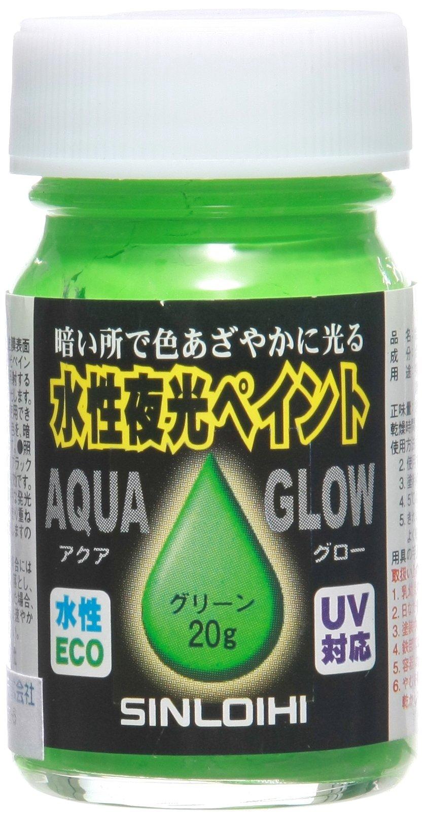 Nicker Aqua Glow Water-Based Luminous Paint - 6 Colors Total