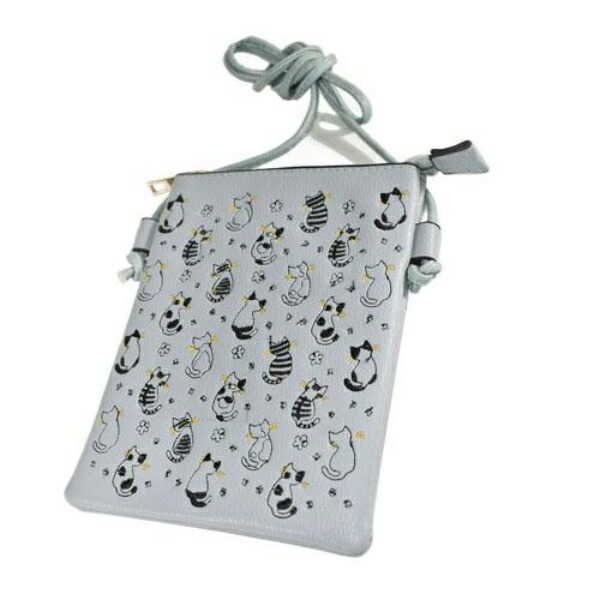 [Kyoto-Style Dashi and Grill Bar SAKE&DASHI Deji-ru Dashi] Shoulder Bag for Women Stylish Lightweight Mini Smartphone Accessory Pouch Shoulder Bag (Light Gray)