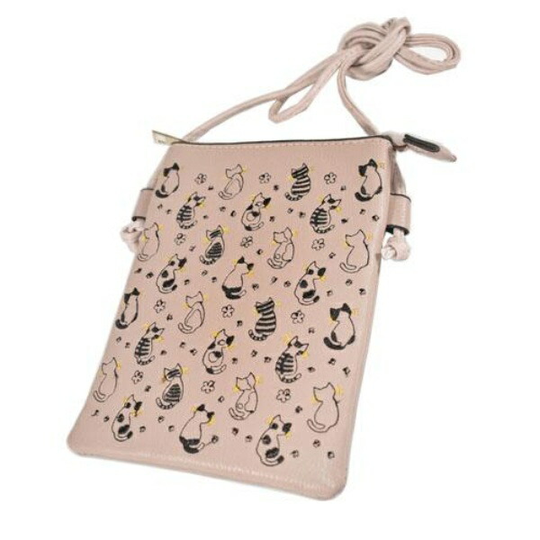[Kyoto-Style Dashi and Grill Bar SAKE&DASHI Deji-ru Dashi] Shoulder Bag for Women Stylish Lightweight Mini Smartphone Accessory Pouch Shoulder Bag (Pink)