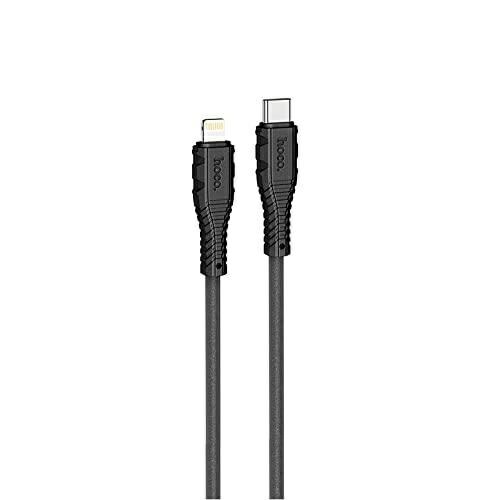 JTT hoco X67 nanoSilicon Cable PD20W Type-C to iOS Black X67-NANOSTL-BK Japan Trust Technology