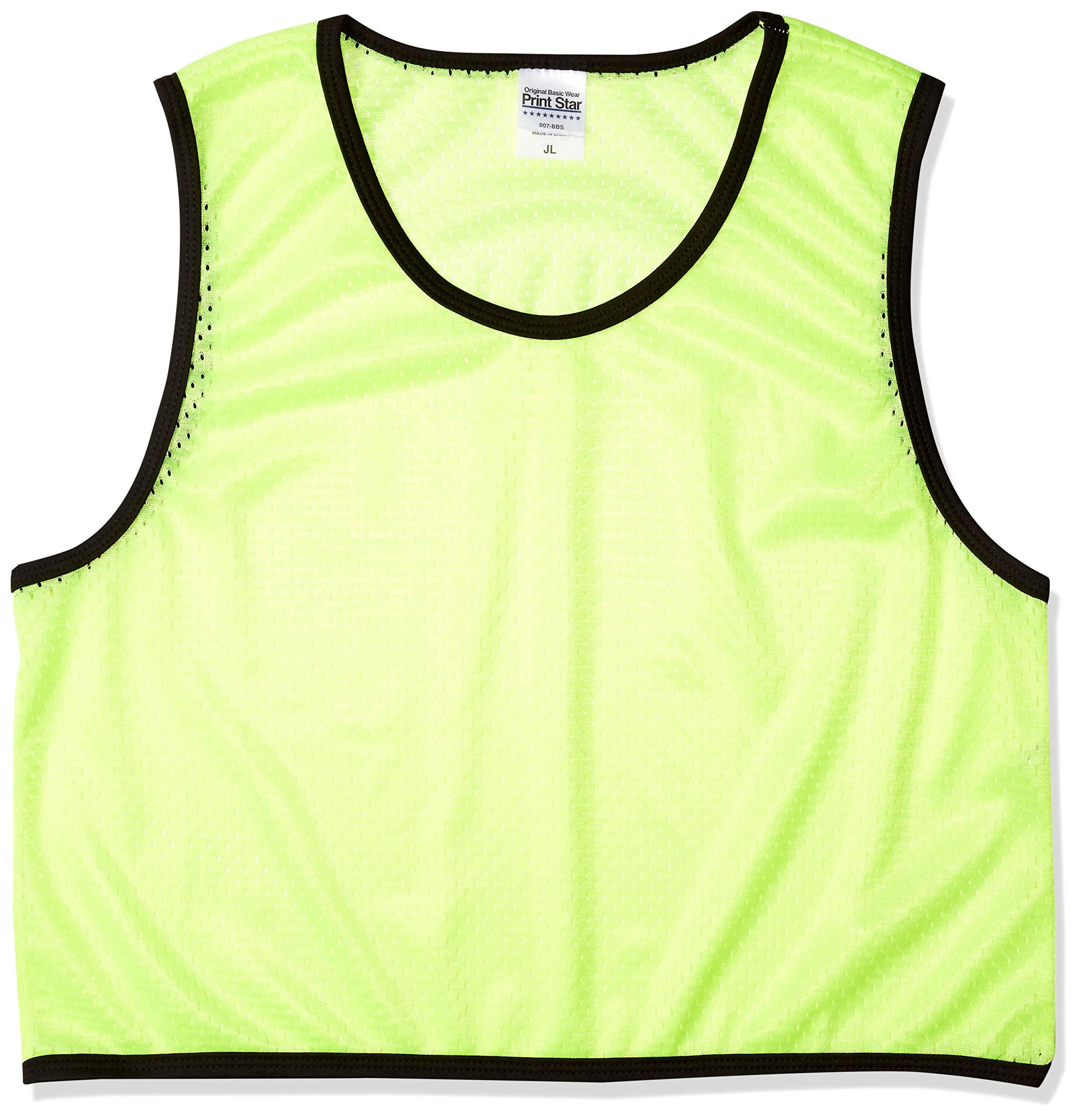 [Printstar] Tops Mesh Bibs 00007-BBS Kids Fluorescent Yellow L (Equivalent to Japanese Size L)