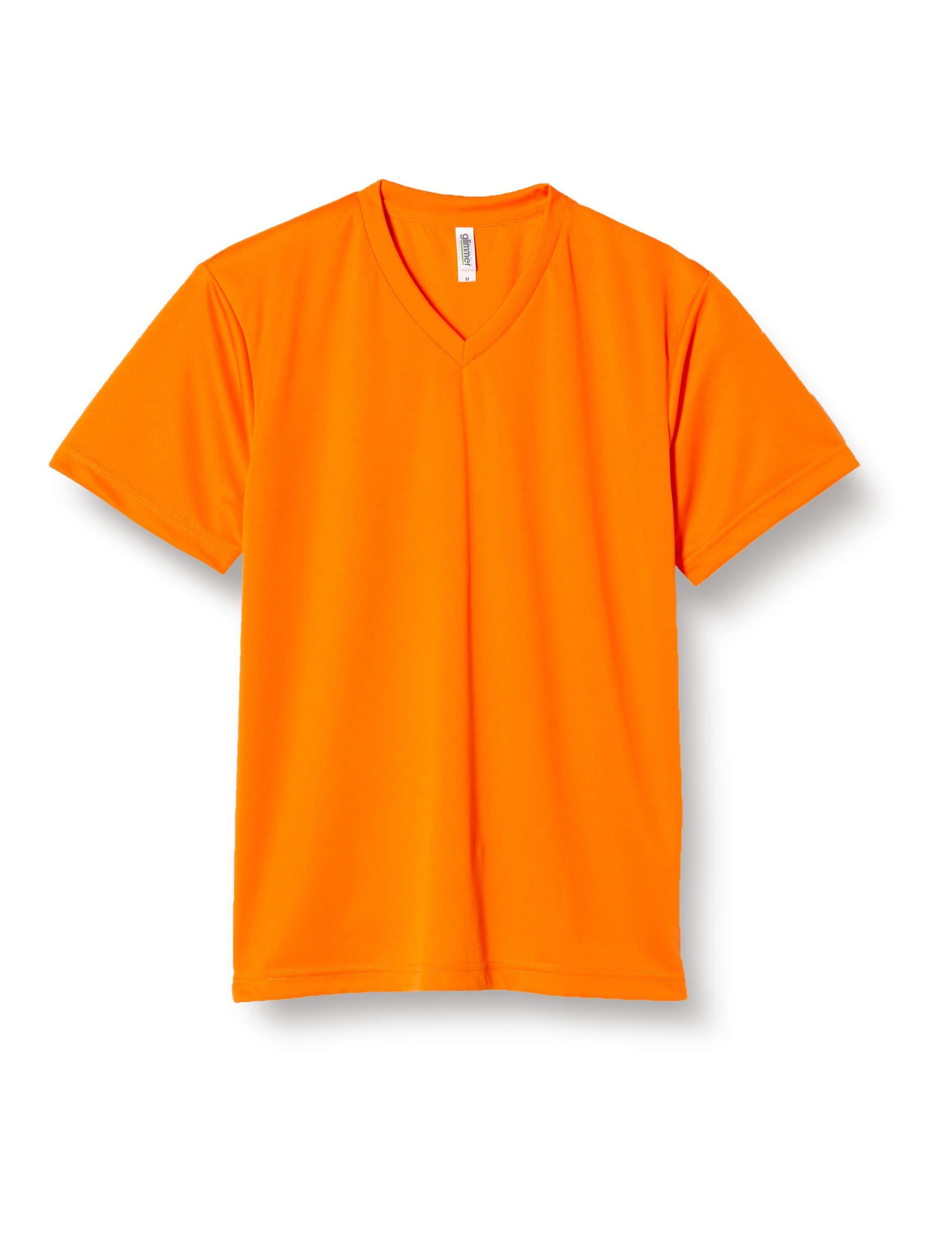 [Glimmer] Short Sleeve 4.4 oz Dry V-Neck T-Shirt 00337-AVT Orange 5L (Equivalent to Japanese Size 5L)