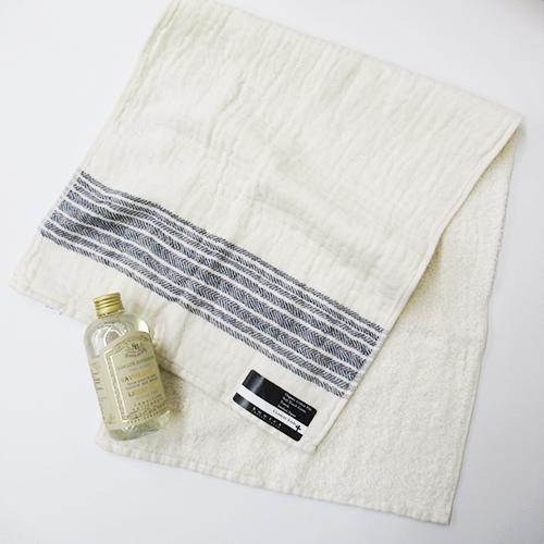 Imabari Towel CONTEX Flax Line Face Towel Navy