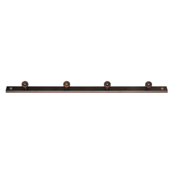 Nagai Kosan Coat Hanger, 4 Hooks, Brown