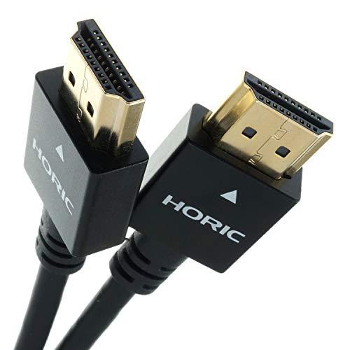 Horlic HDMI Cable 1.5m 4K/60p 18Gbps HDR HDMI 2.0 Slim Compact Black HDM15-495BK