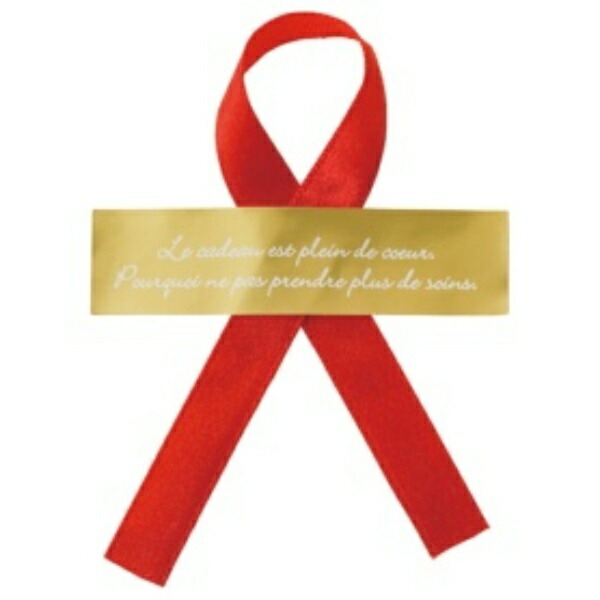 Heads Japanese-made Gift Seal Red W60×H15mm with Satin Ribbon 30 Sheets HEADS CHE-2S