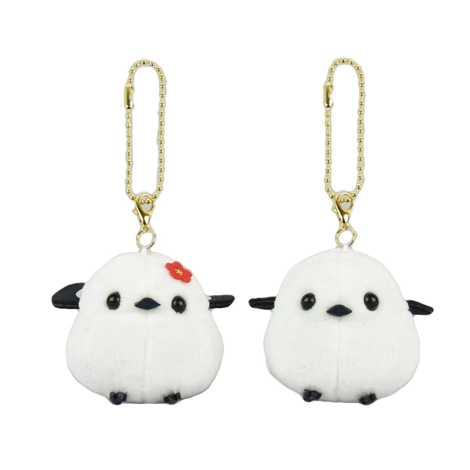 NicoNico Pair Plush Keychain: Plump Long-tailed Tit