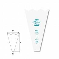 Patio de Fleure Poly Bag N Flower Pack Wave Type Thickness 0.028mm No.5 100 Sheets