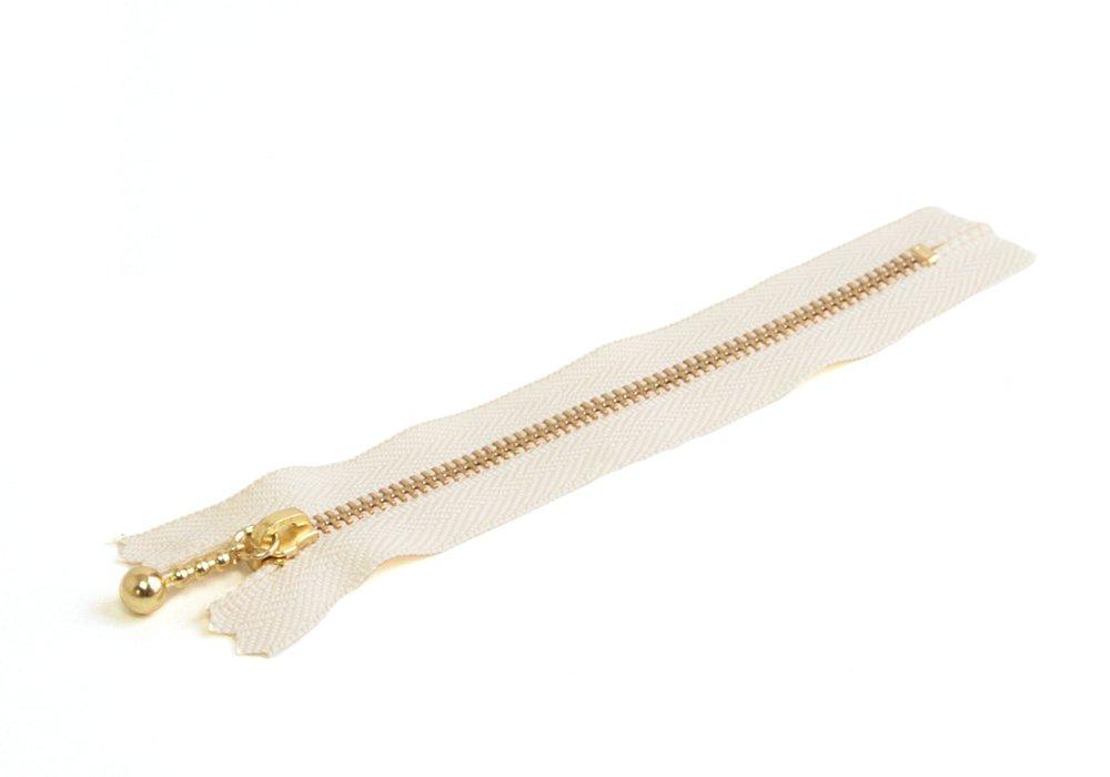 Y.K.K. Snap Fastener 35cm 10-Pack Natural 3G35-801