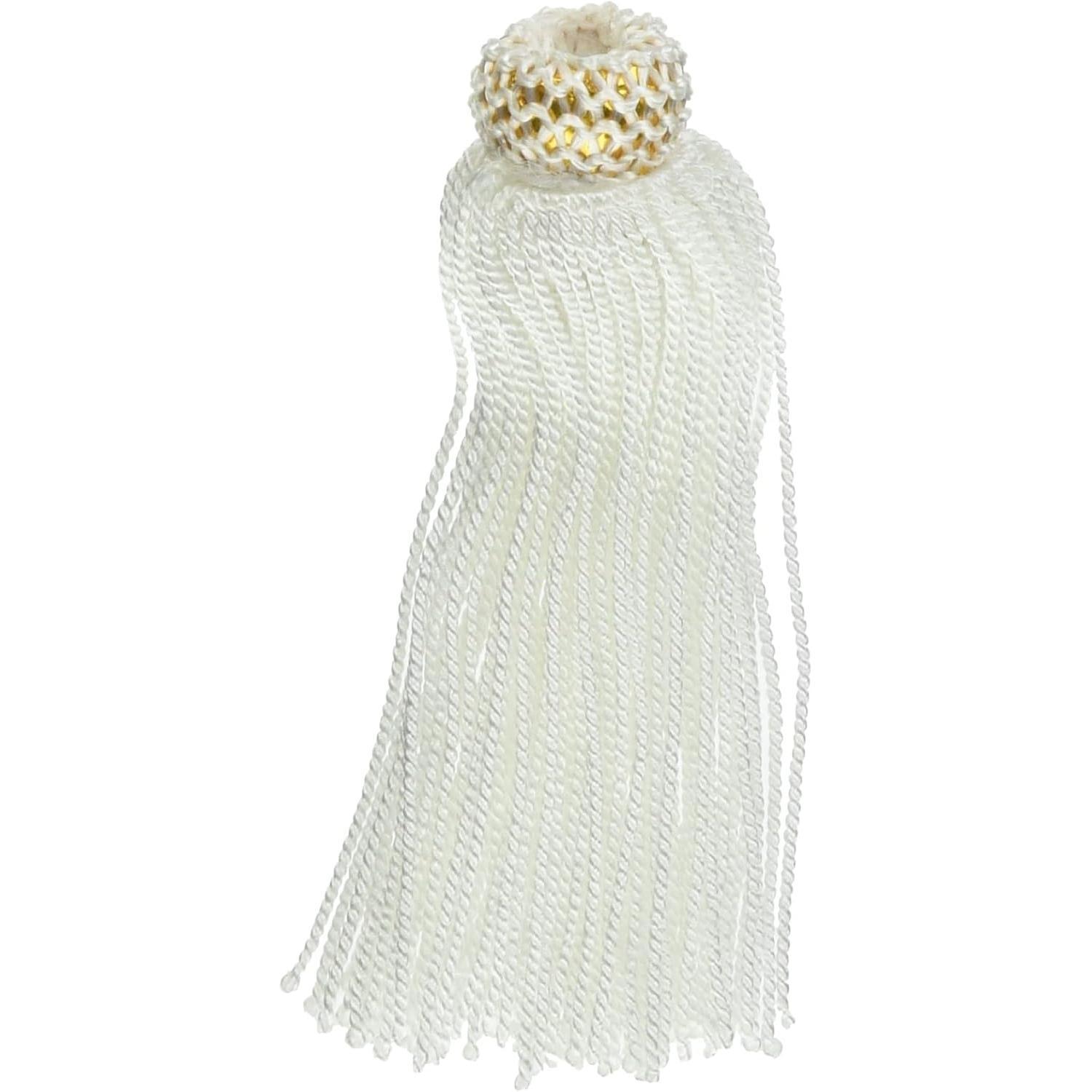 Nippon Button Trading Decorative Tassel White Approx. 12cm 1 Set of 2 TU120-W