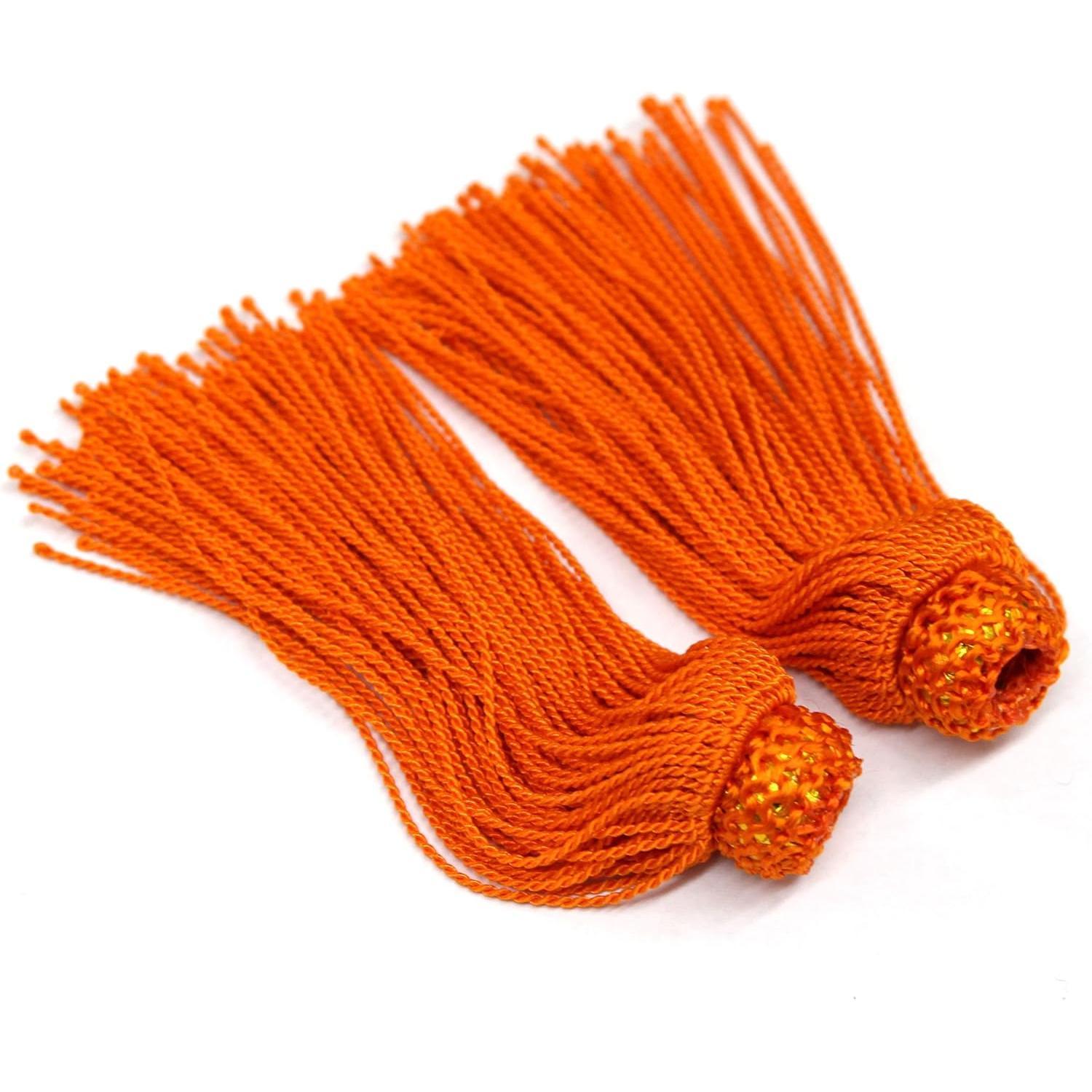 Nippon Button Trading Decorative Tassel Orange Approx. 12cm 1 Set of 2 TU120-OR
