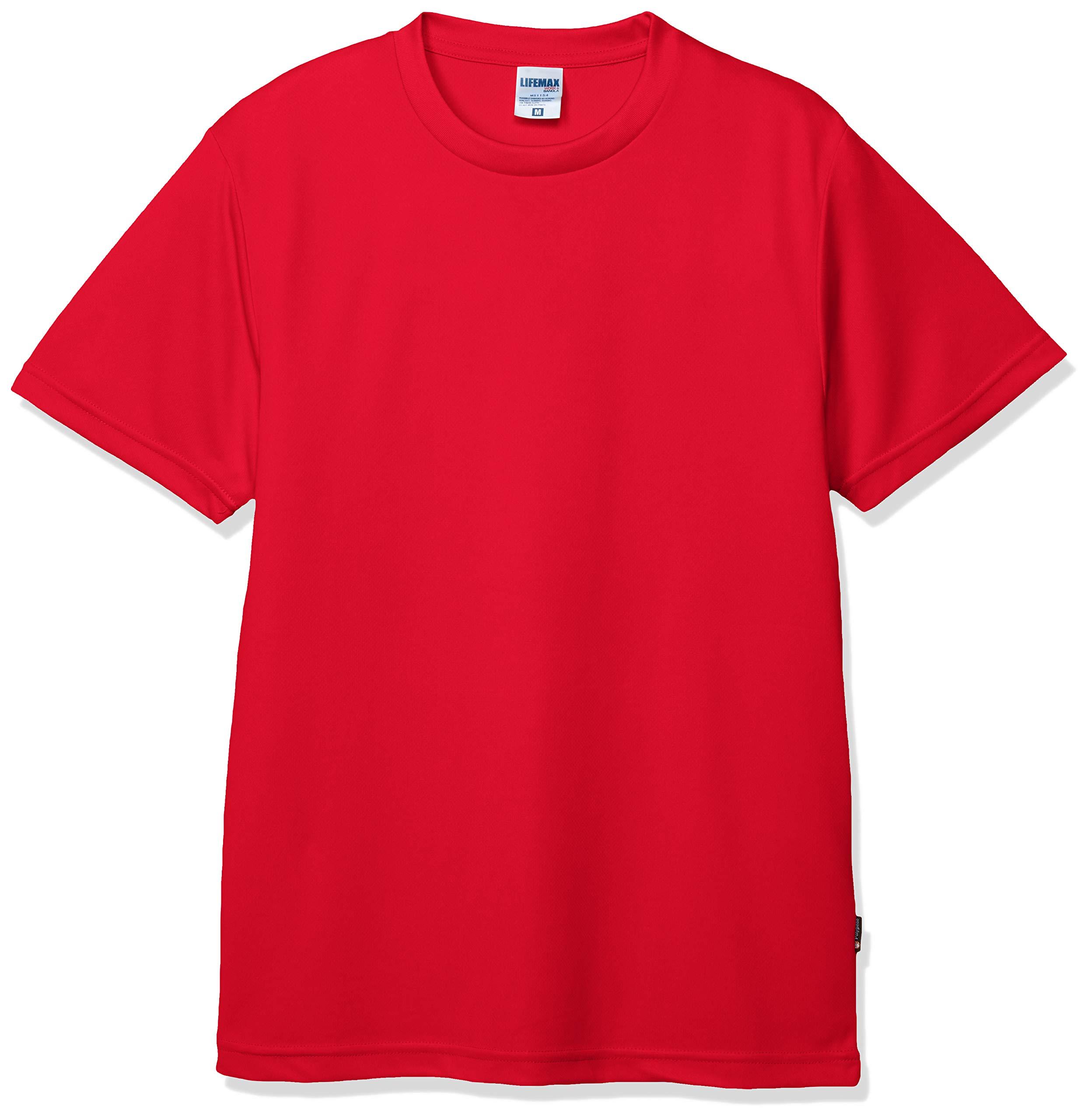 [LifeMax] 4.3oz Dry T-Shirt (Polygiene® treatment prevents sweat odor) MS1154 Red XL