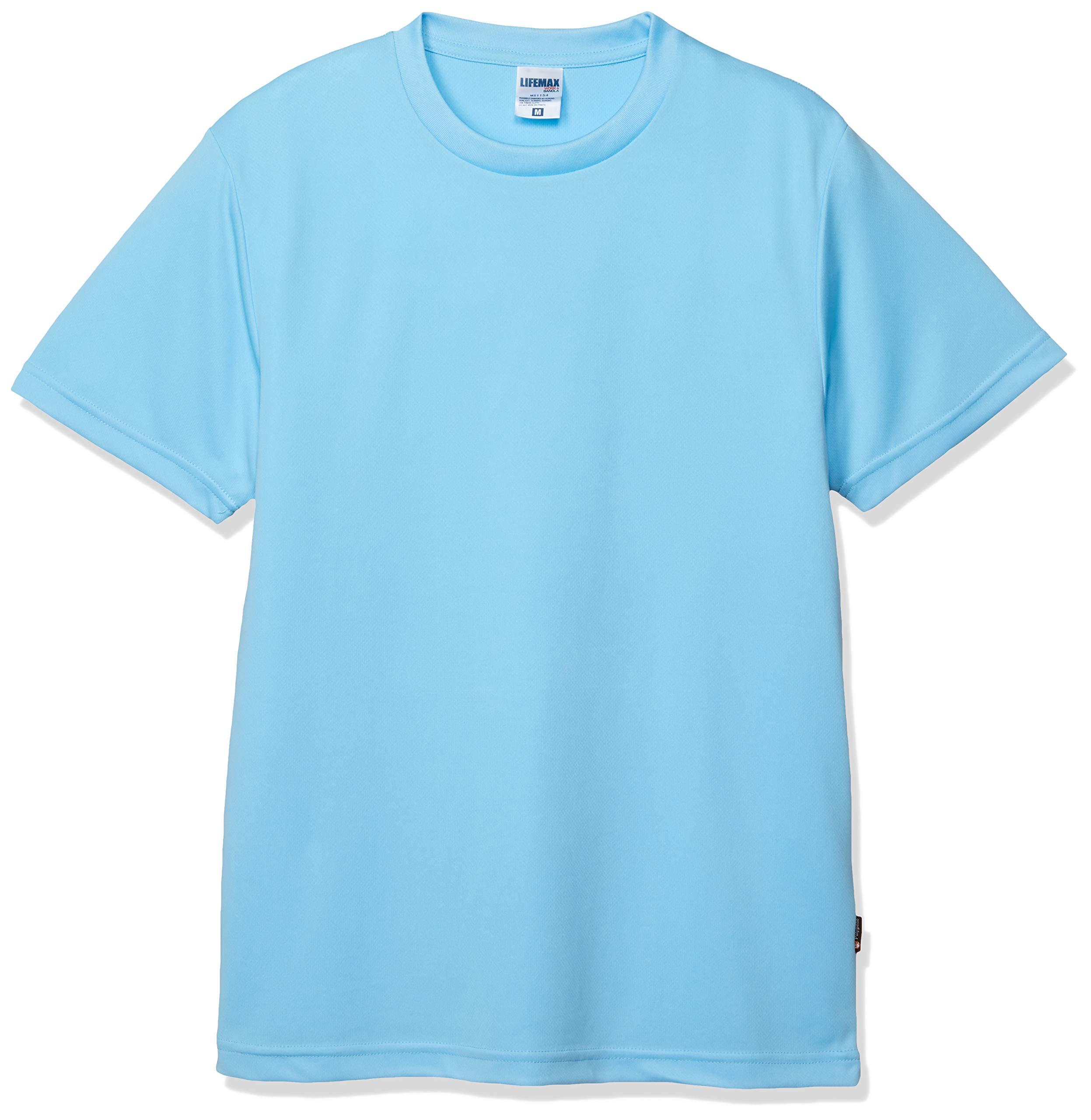[LifeMax] 4.3oz Dry T-Shirt (Polygiene® treatment prevents sweat odor) MS1154 Sax M