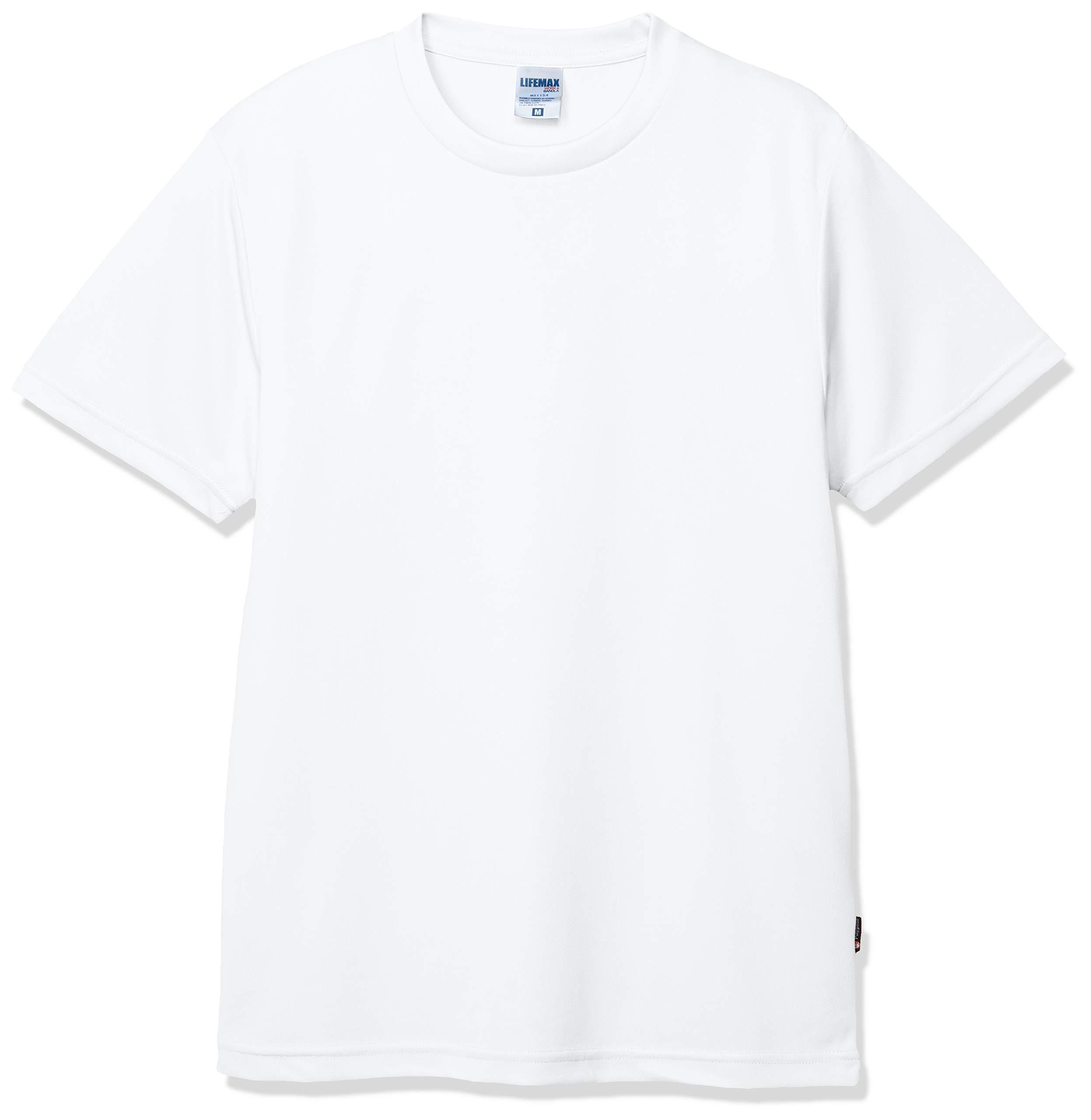 [LifeMax] 4.3oz Dry T-Shirt (Polygiene® treatment prevents sweat odor) MS1154 White S