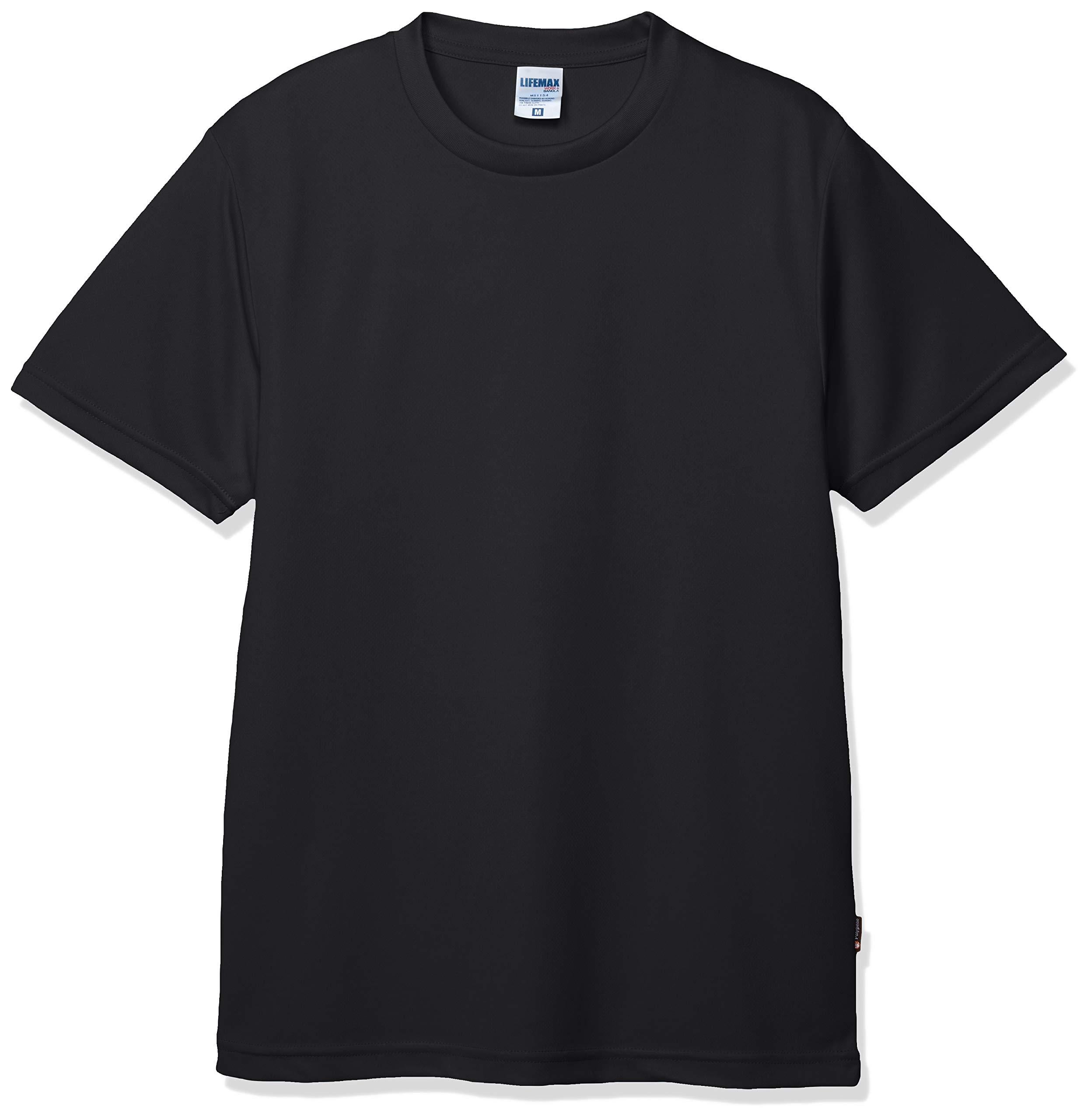 [LifeMax] 4.3oz Dry T-Shirt (Polygiene® Treated) MS1154 Black Japan XXXL (Equivalent to Japanese Size 4L)