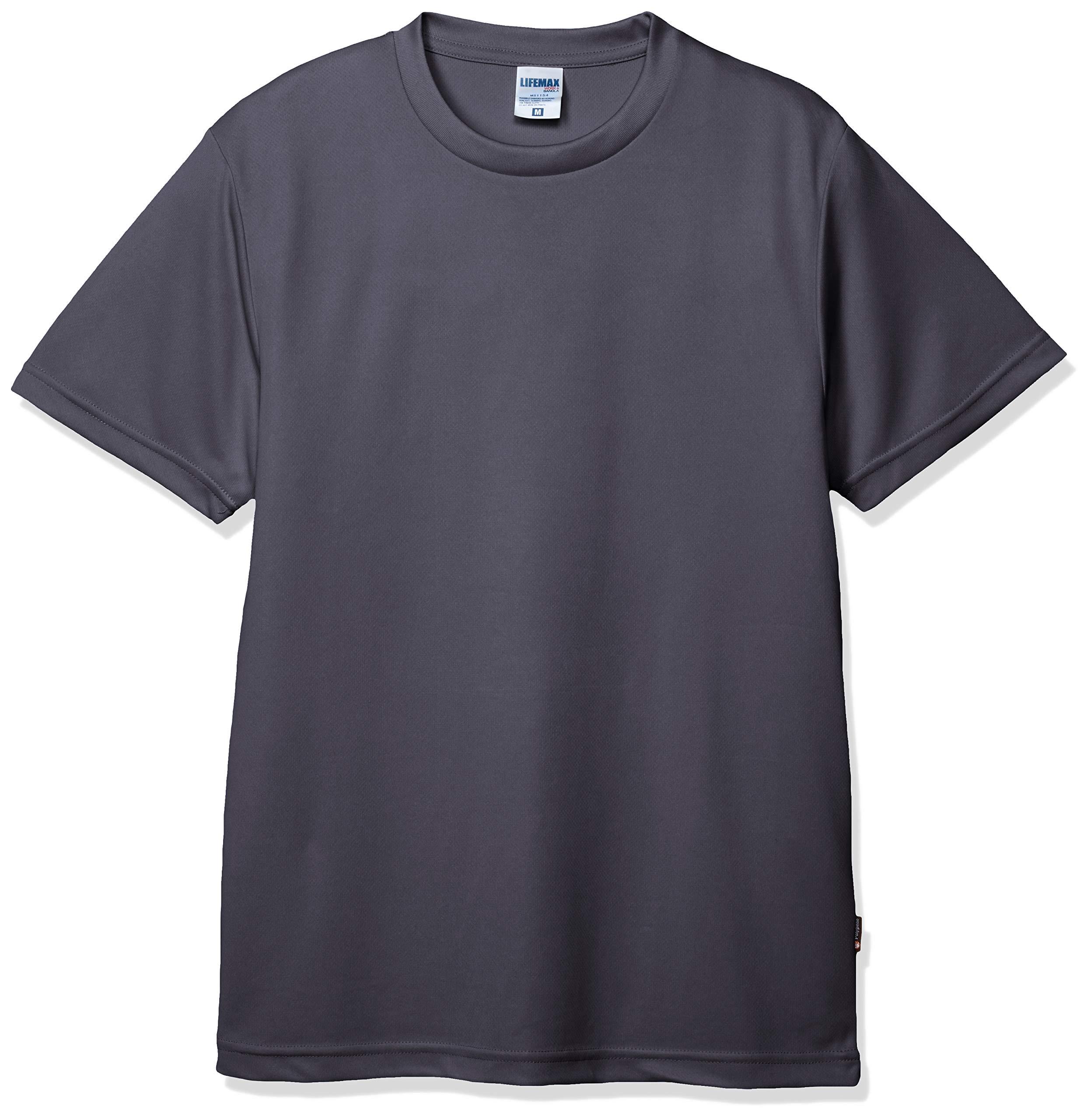 [LifeMax] 4.3oz Dry T-Shirt (Polygiene® treatment prevents sweat odor) MS1154 Charcoal Gray XL
