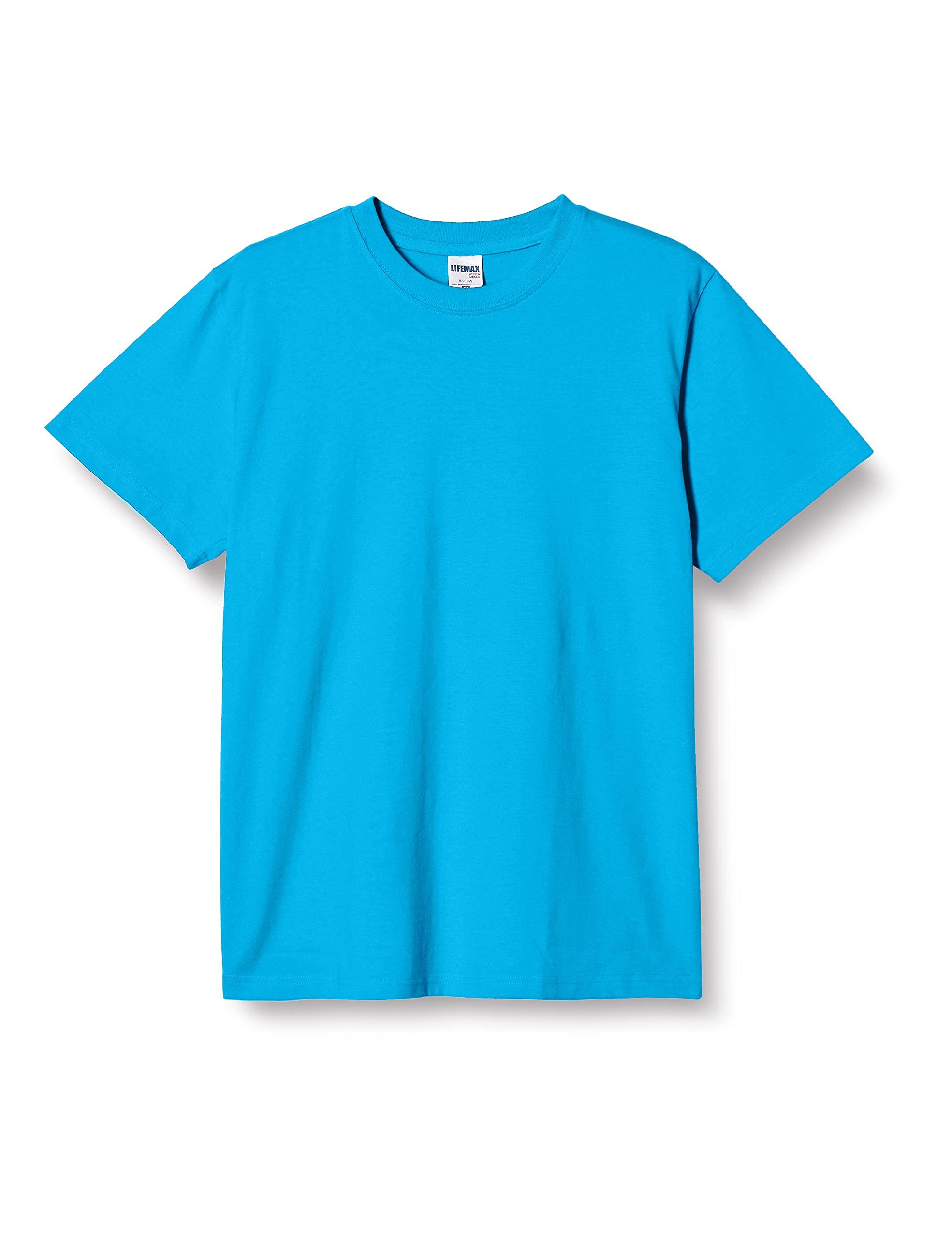 [LifeMax] Antibacterial and Odor-Resistant Cotton T-Shirt 6.2 oz Heavyweight T-Shirt (Polygiene® Treated) Turquoise L