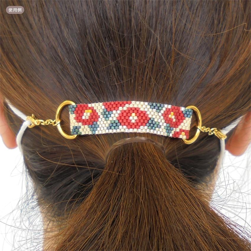 Kyoto Nishijin Pattern Mask Clip Camellia PB-208