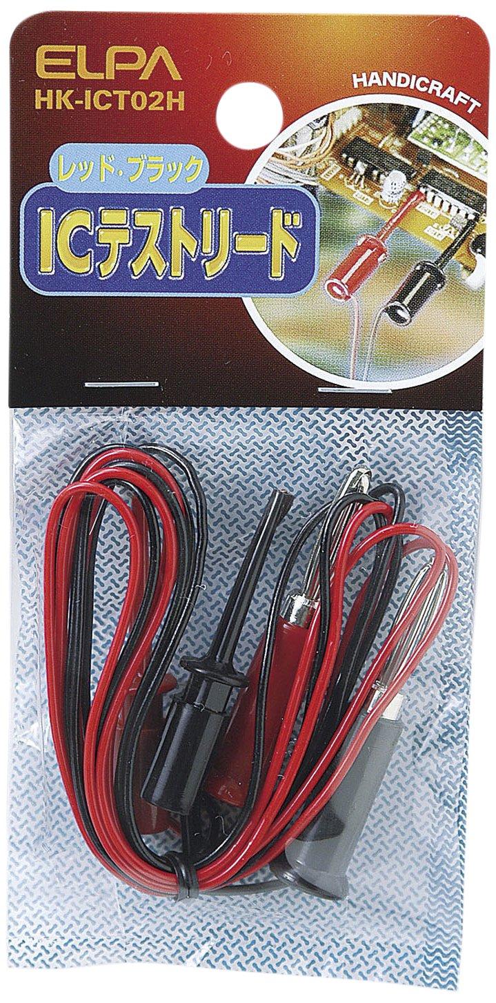 ELPA IC Test Lead Tester Single-Ended Banana Plug Type Approx. 1m Red/Black Each 1 Piece HK-ICT02H