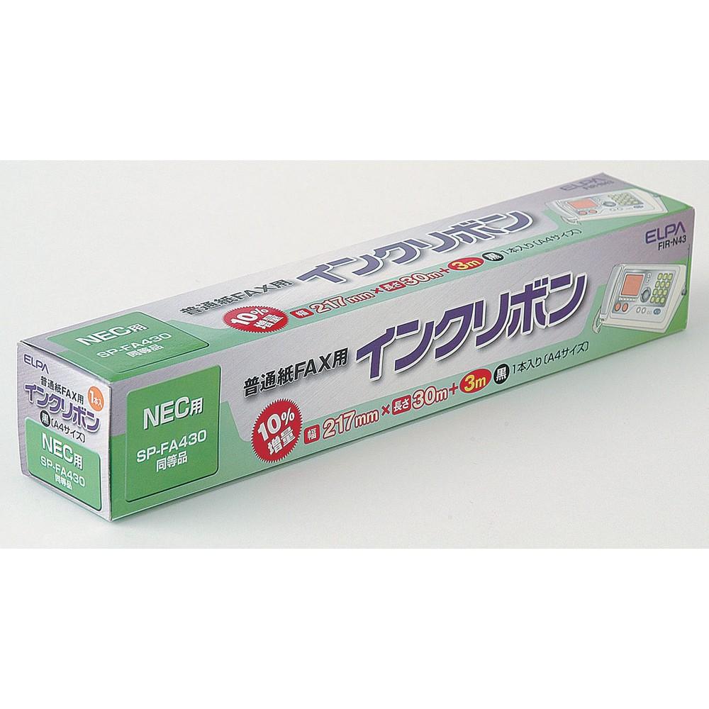 ELPA FAX Ink Ribbon for NEC Printers, 1-Pack FIR-N43 / Compatible with NEC SP-FA430