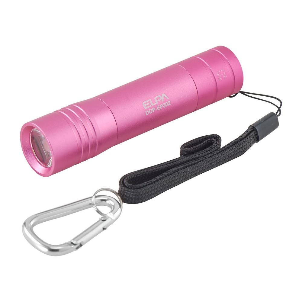 ELPA LED Color Flashlight Waterproof 100 Lumens Continuous Operation Approx. 15 Hours Pink DOP-EP302