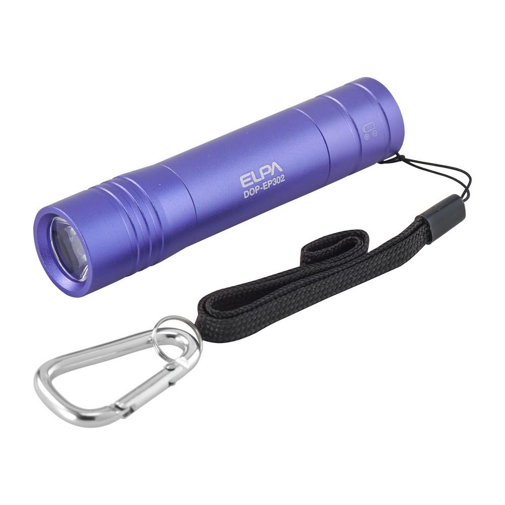 ELPA LED Color Flashlight Waterproof 100 Lumens Continuous Operation Approx. 15 Hours Purple DOP-EP302