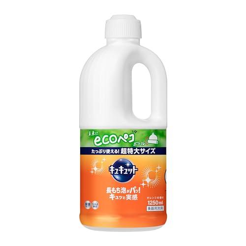 Kyukyutto Dishwashing Liquid Long-lasting foam that pops! Feel the satisfying clean! Orange scent Refill 1250ml