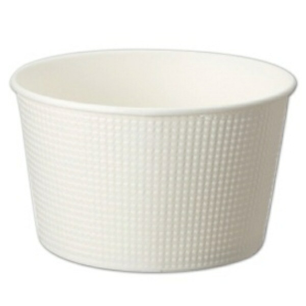 Sunup Embossed Food Bowl 20-Pack Takeout Container Embossed Takeaway Paper Bowl Donburi FB9020E (900ml, White)