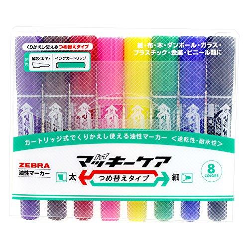 ZEBRA Oil-Based Marker Hi-Marky Care Refill Type 8 Colors YYT5-8C