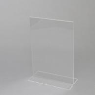 Heyko Acrylic Sign Holder T-Shaped Double-Sided A4 Vertical