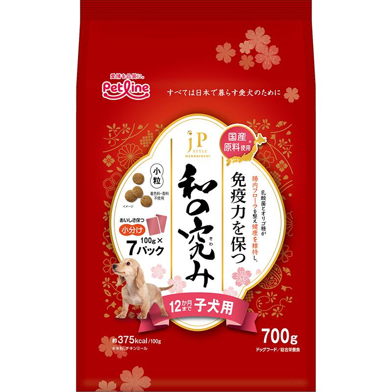 JP Style: The Ultimate in Japanese Flavor Dog Food Small Bites For Puppies Up to 12 Months 700g (100g × 7)