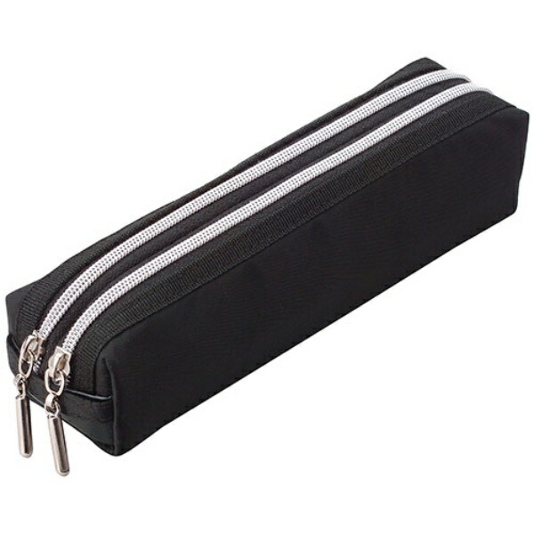 Reimei Fujii Pen Case Double Zipper Black FY276B