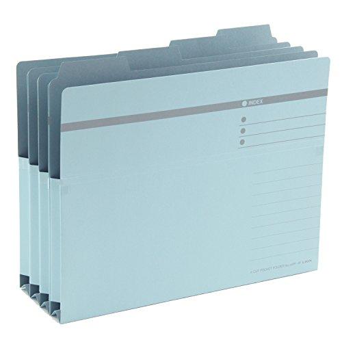 Lion Office Supplies 4-Cut Folder for Portable Use A4 Size 4-Pack No.44PF-4P-B Blue