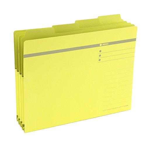 Lion Office Supplies 4-Cut Folder for Carrying A4 Size 4-Pack No.44PF-4P-Y Yellow