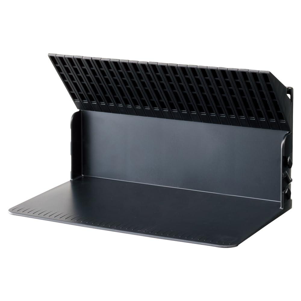 Rihitorabu Book Stand & Bookend Set - Won't Tip Over Even with One Book - CD/DVD Storage - Black A3575-24