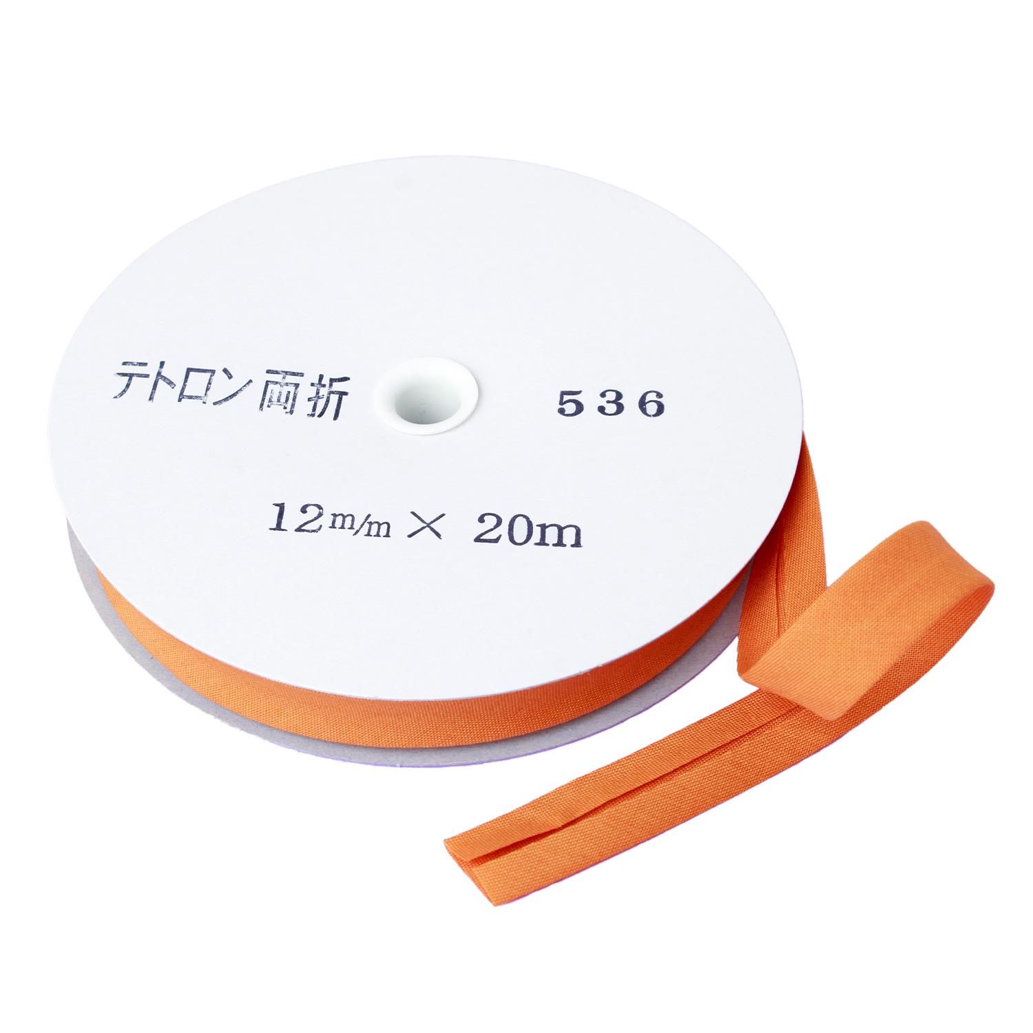 Asahi Bias Tape Tetron Bias Double-Fold 12mm Width × 20m Roll Golden Brown Col.536